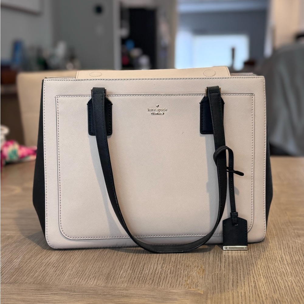 Kate Spade Beige & Black Women's Bag/Tote/Satchel